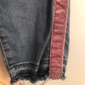 LOFT Modern Skinny Jeans with Velvet Stripe